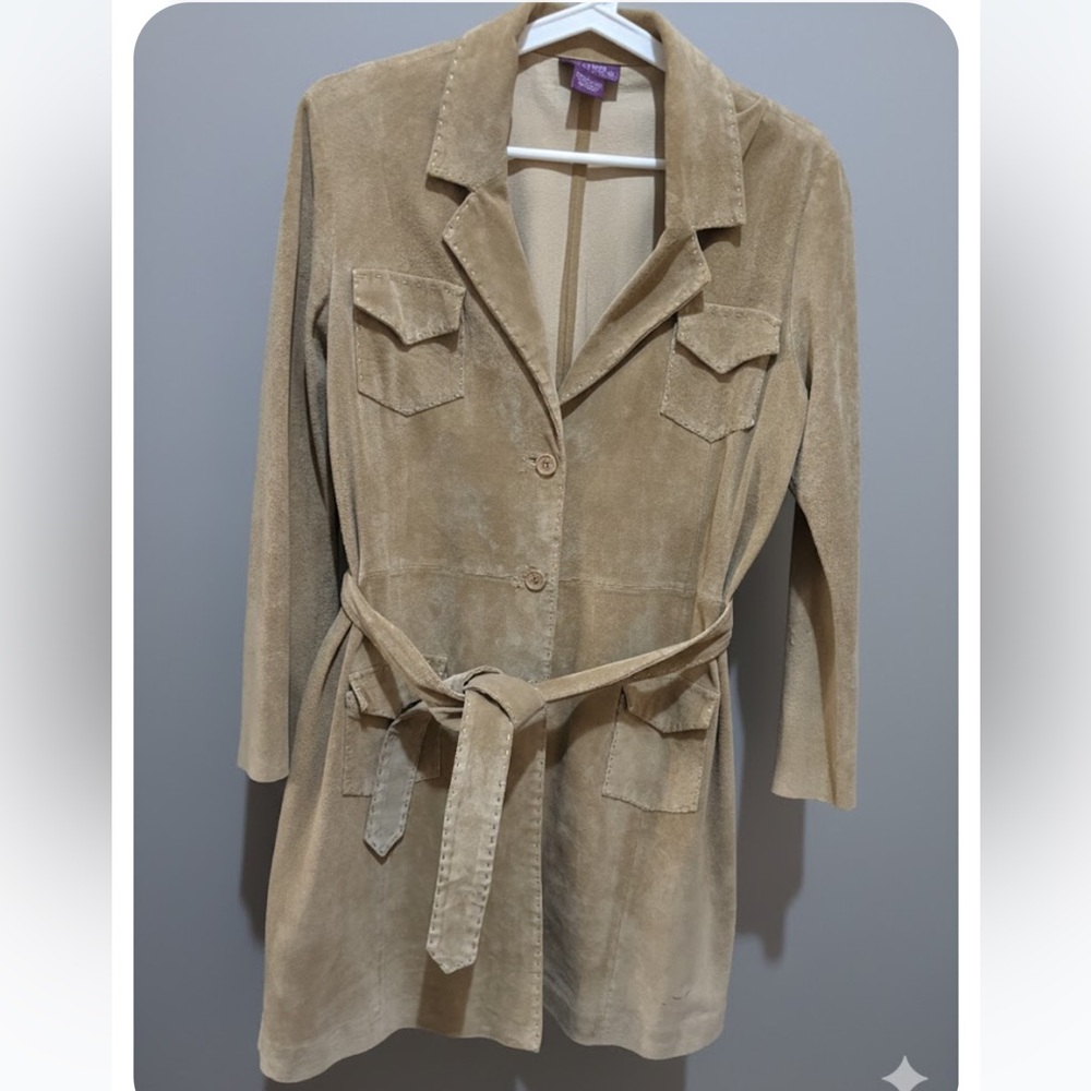 Suzanne Somers Collection Suede Leather Women's Coat